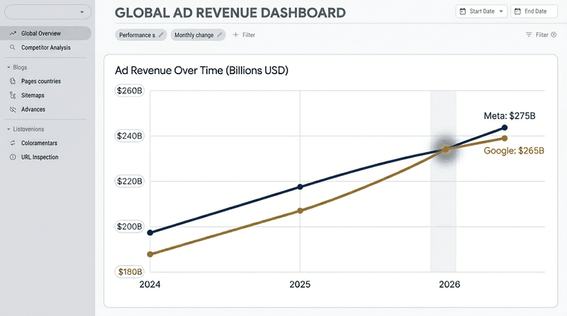 Meta Is Projected to Pass Google in Global Ad Revenue for the First Time in 2026