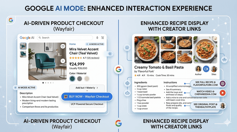 Google AI Mode Lets Users Buy Products and Browse Recipes in Search