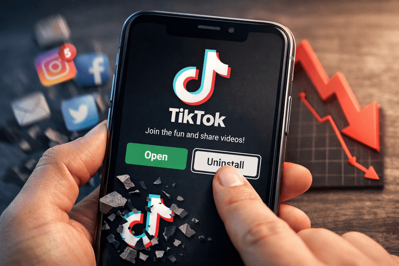 TikTok Uninstalls Spike 150% After US Takeover and Privacy Backlash